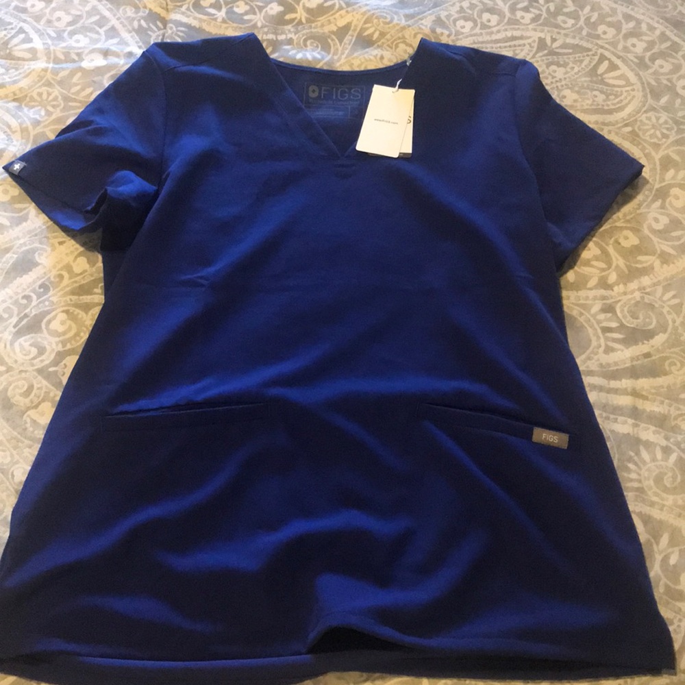 Figs scrub top NWT royal blue